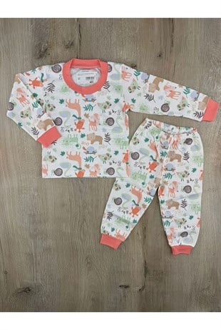 Seçkin (6-24 Ay) Salyangoz-Kuğu Desenli Pijama Takımı