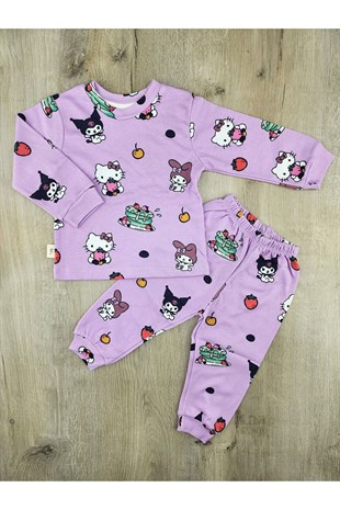 Süpermini (1-8 Yaş) Kuromi Desenli Mevsimlik Pijama Takımı