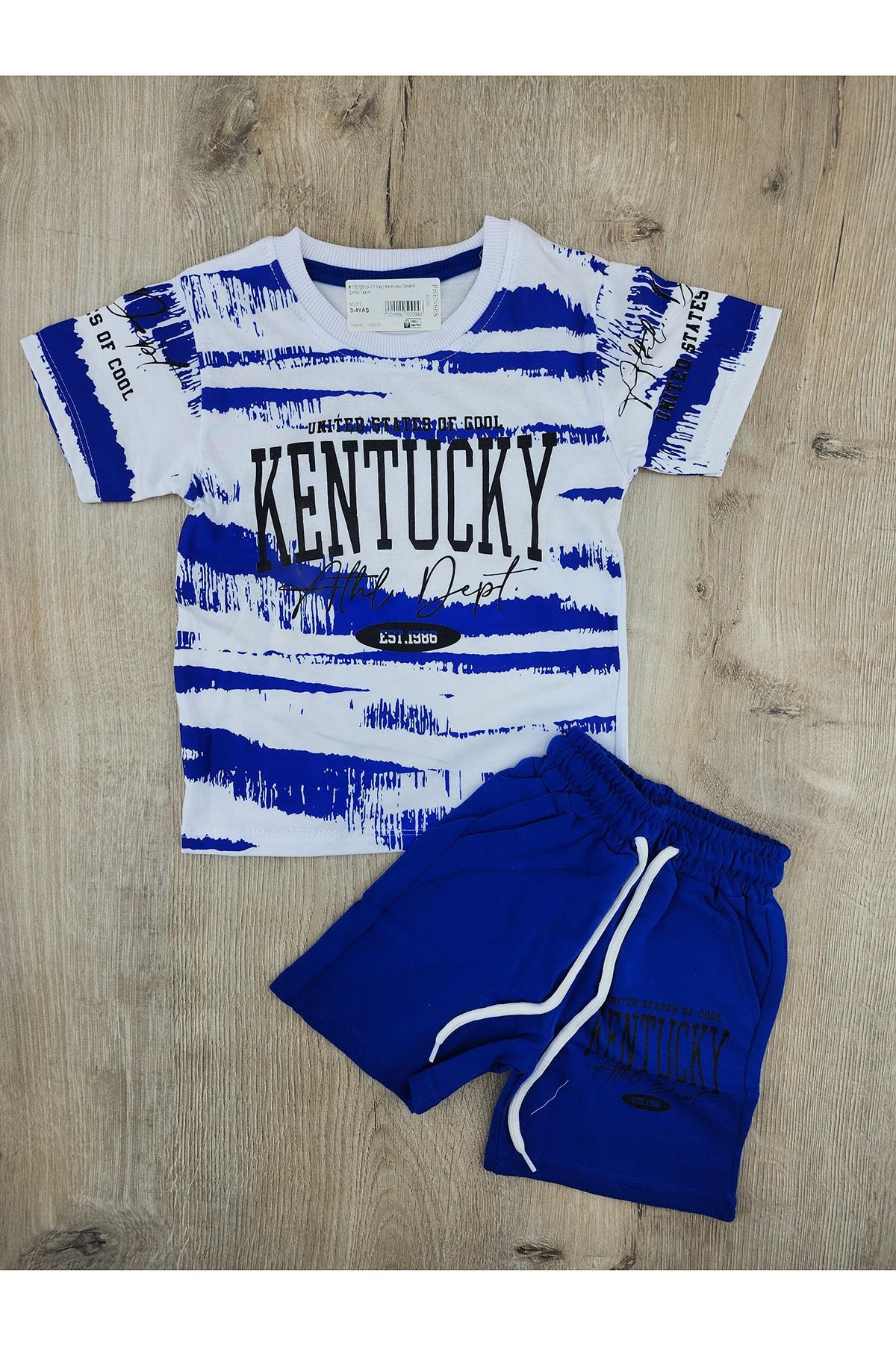 #175206 (3-10 Yaş) Kentucky Desenli Şortlu Takım