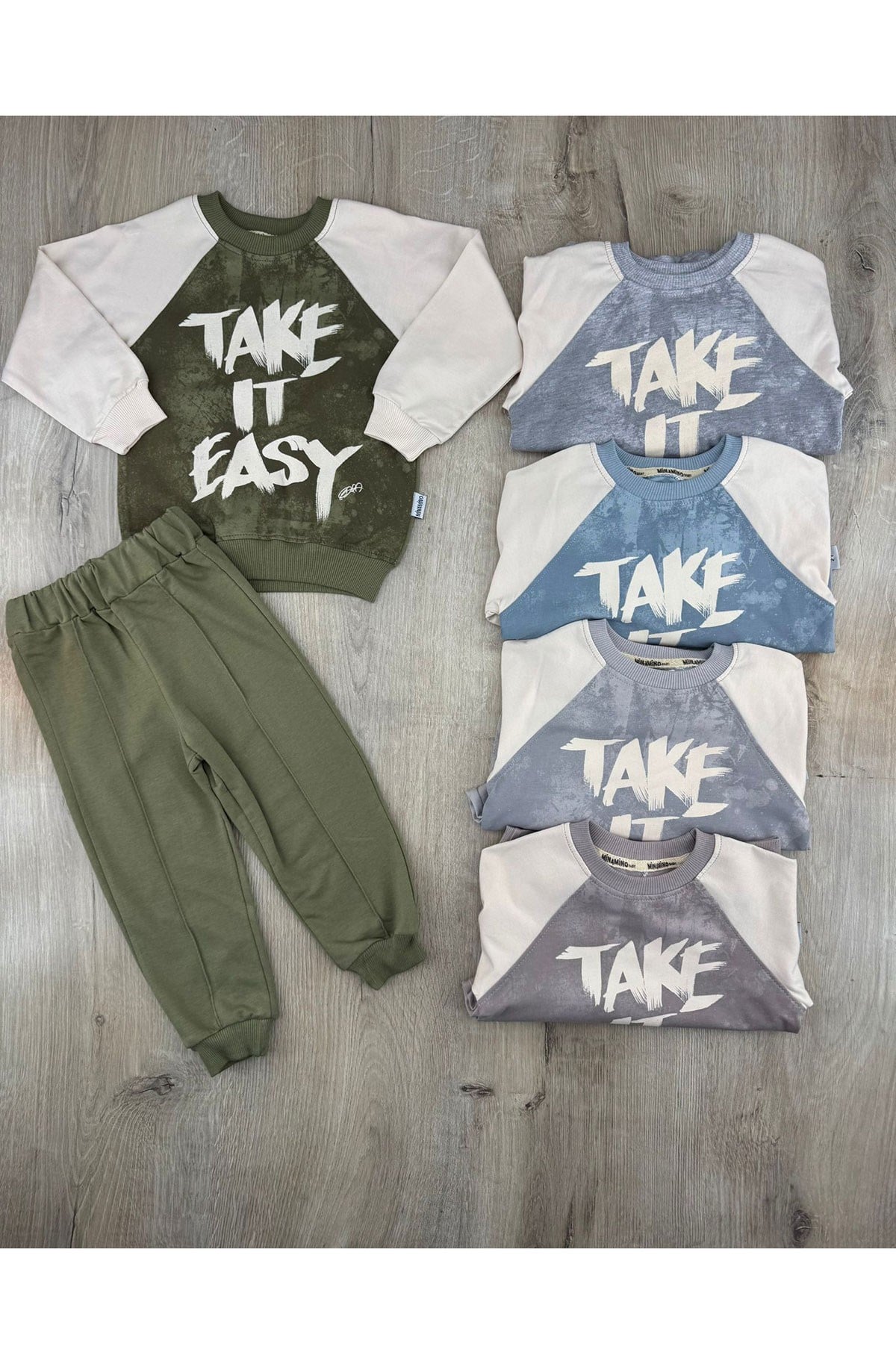 #360159 (2-5 Yaş) Easy Desenli Mevsimlik Takım