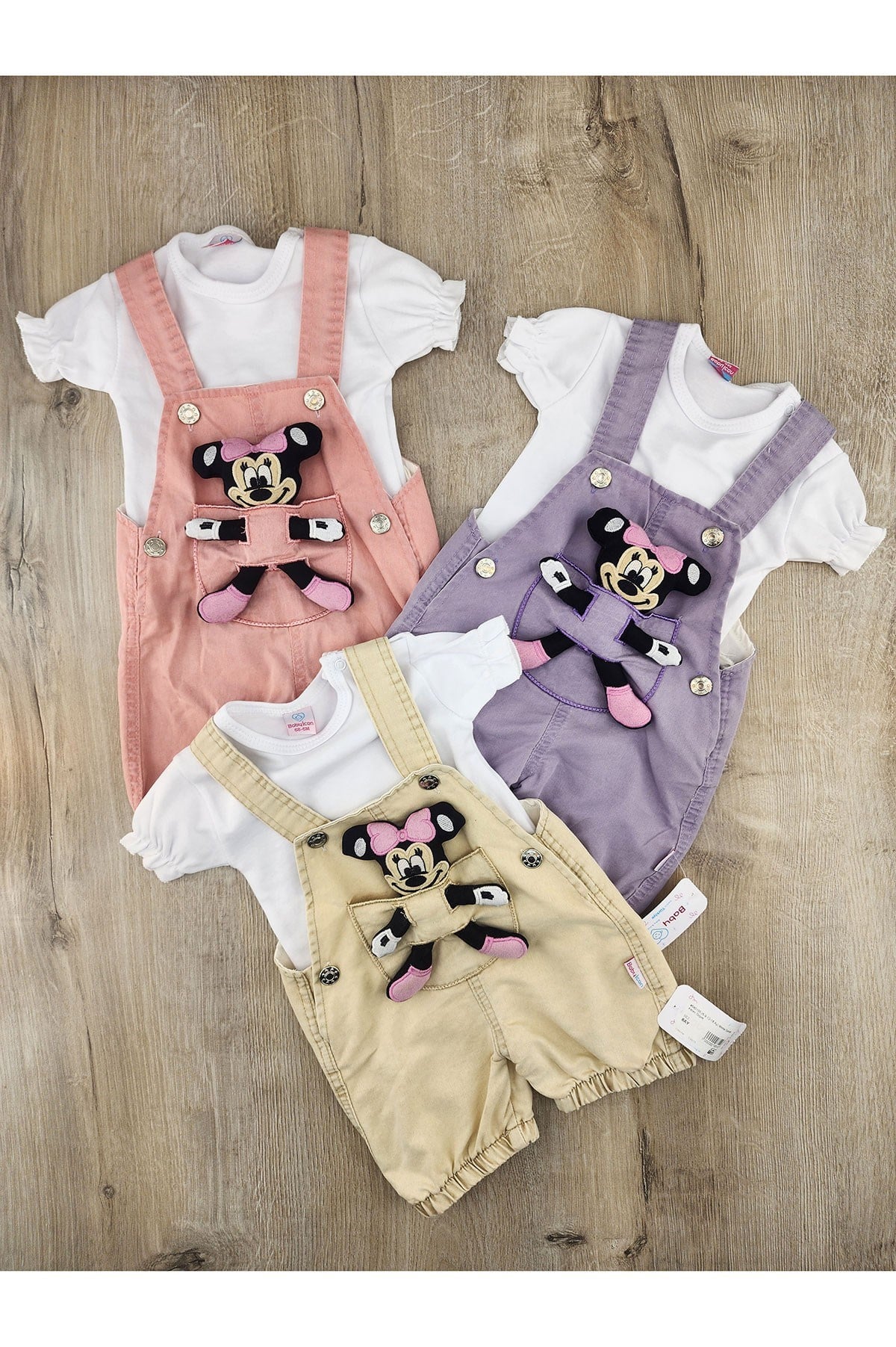 #560105 (6-9-12-18 Ay) Minnie Oyuncaklı Keten Slopet