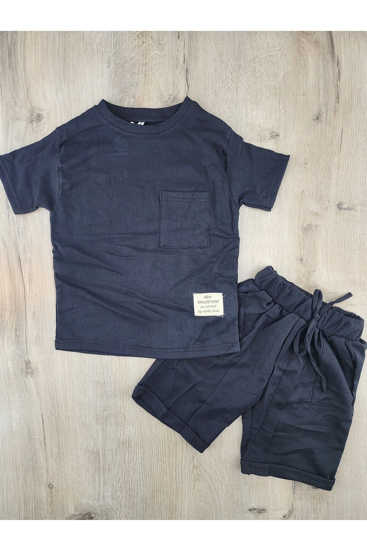 #560144 (6-10 Yaş) Armalı Cepli Şortlu Takım