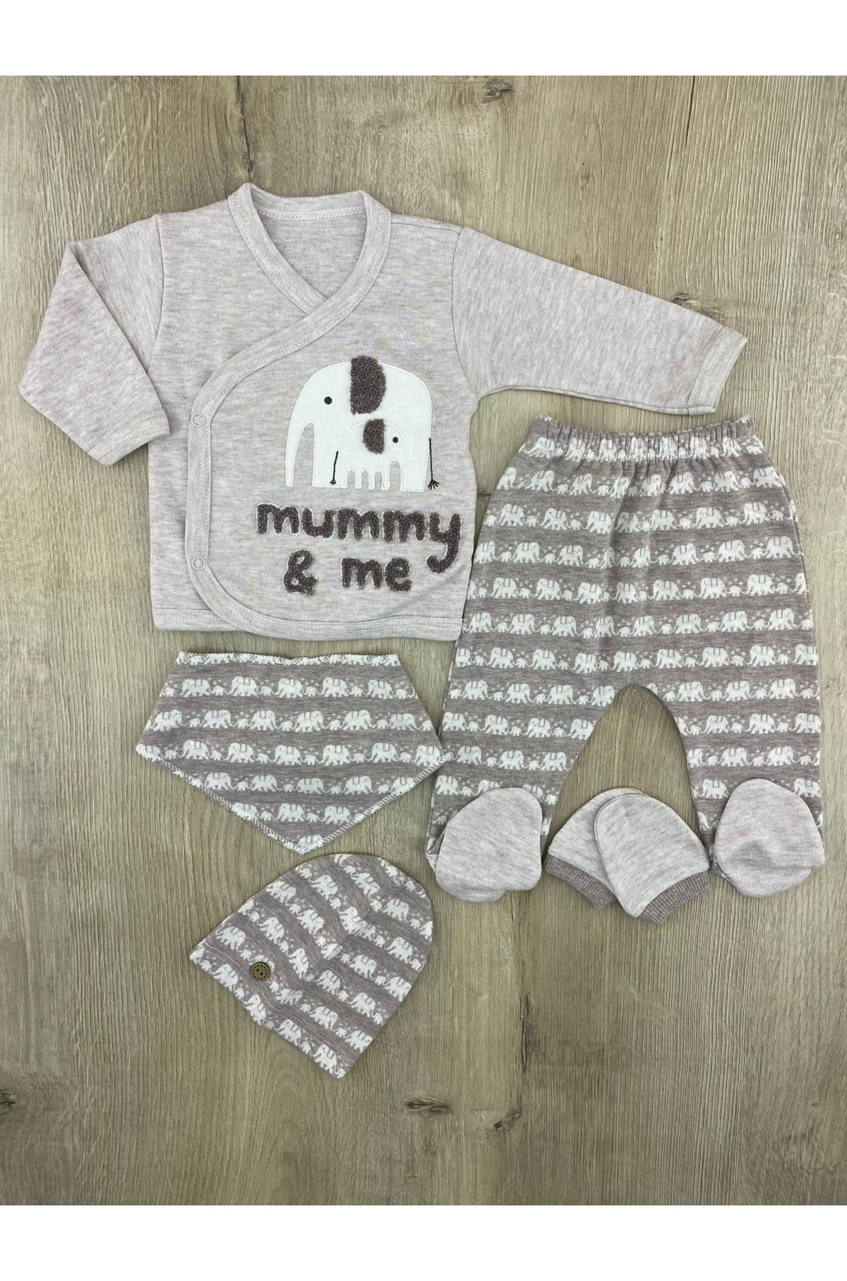 Babyim (0-3 Ay) Mummy&Me Yazılı Zıbın Takımı