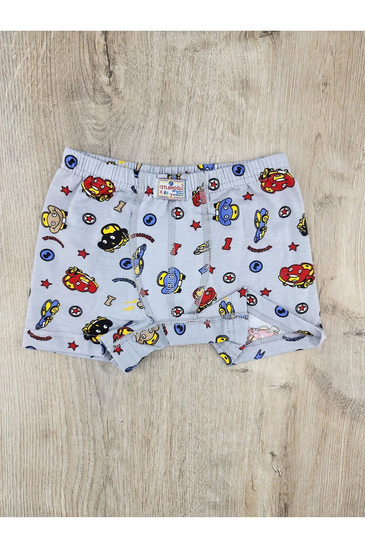 Ceylanoğlu Yıldız Araba Desenli Çocuk Erkek Boxer