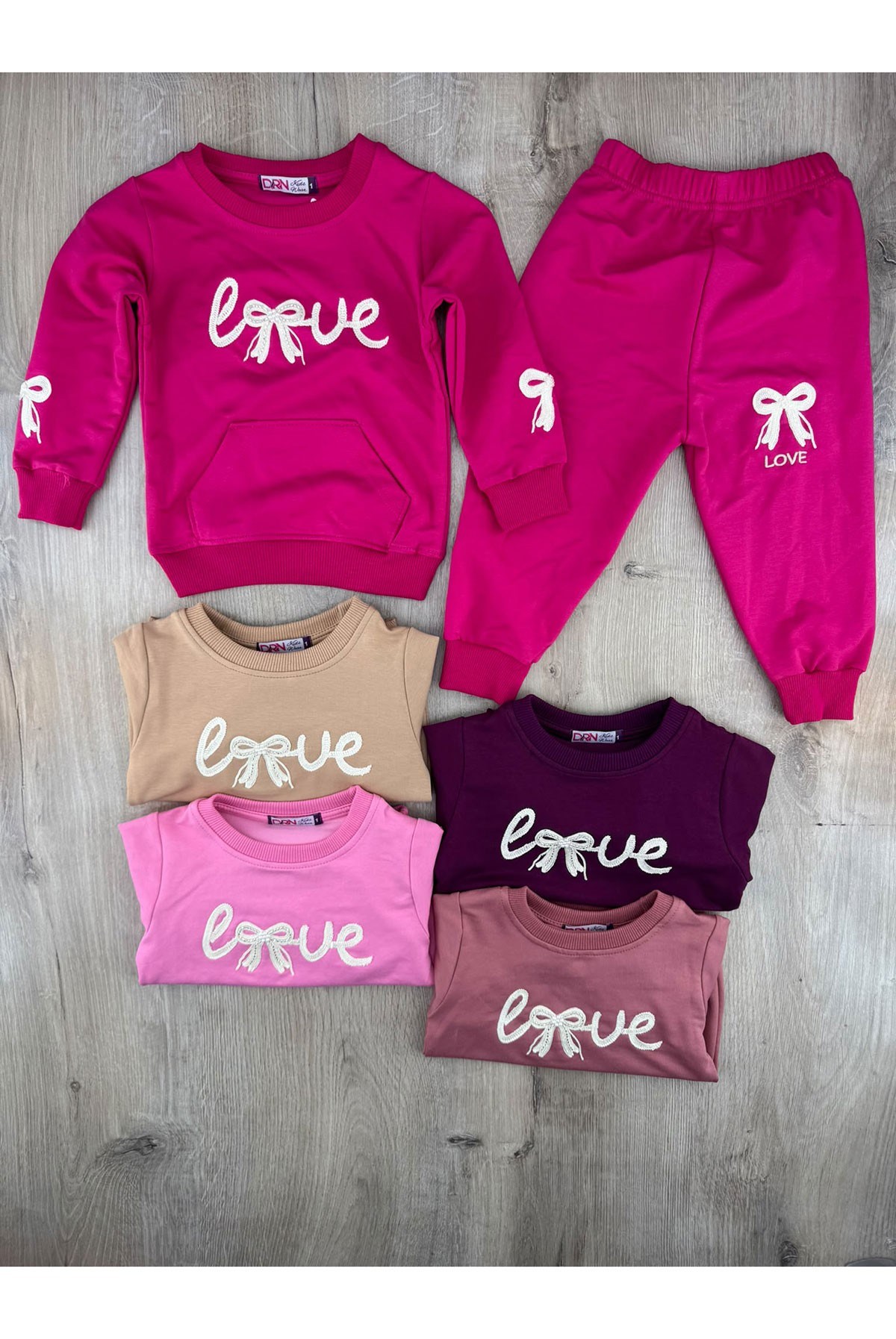 DRN (1-4 Yaş) LOVE  Desenli Mevsimlik Takım