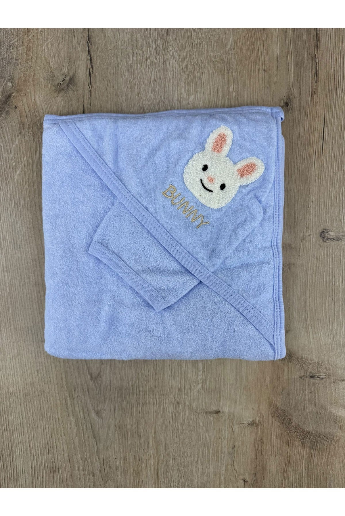 Gülünce Baby (0-2 Yaş) Bunny Tavşan Desenli Banyo Havlusu