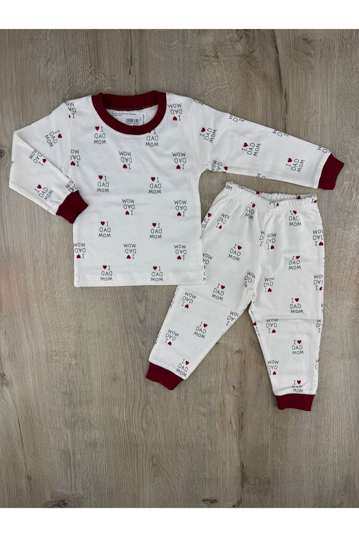 JonJon (6Ay-6Yaş) Mom Dad Desenli Pijama Takımı