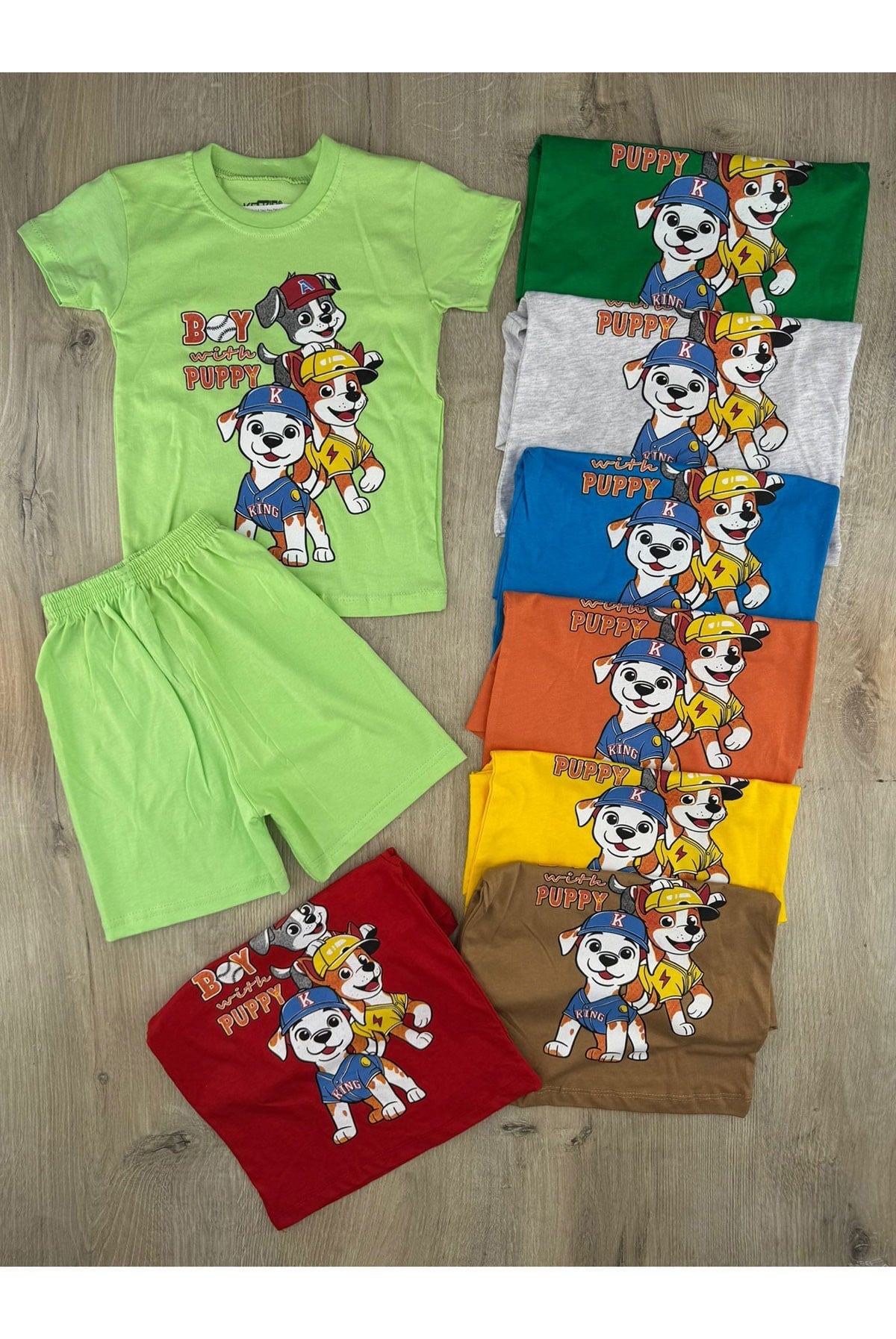 Keskincan-33 (2-5 Yaş) Paw Patrol Team Desenli Şortlu Takım