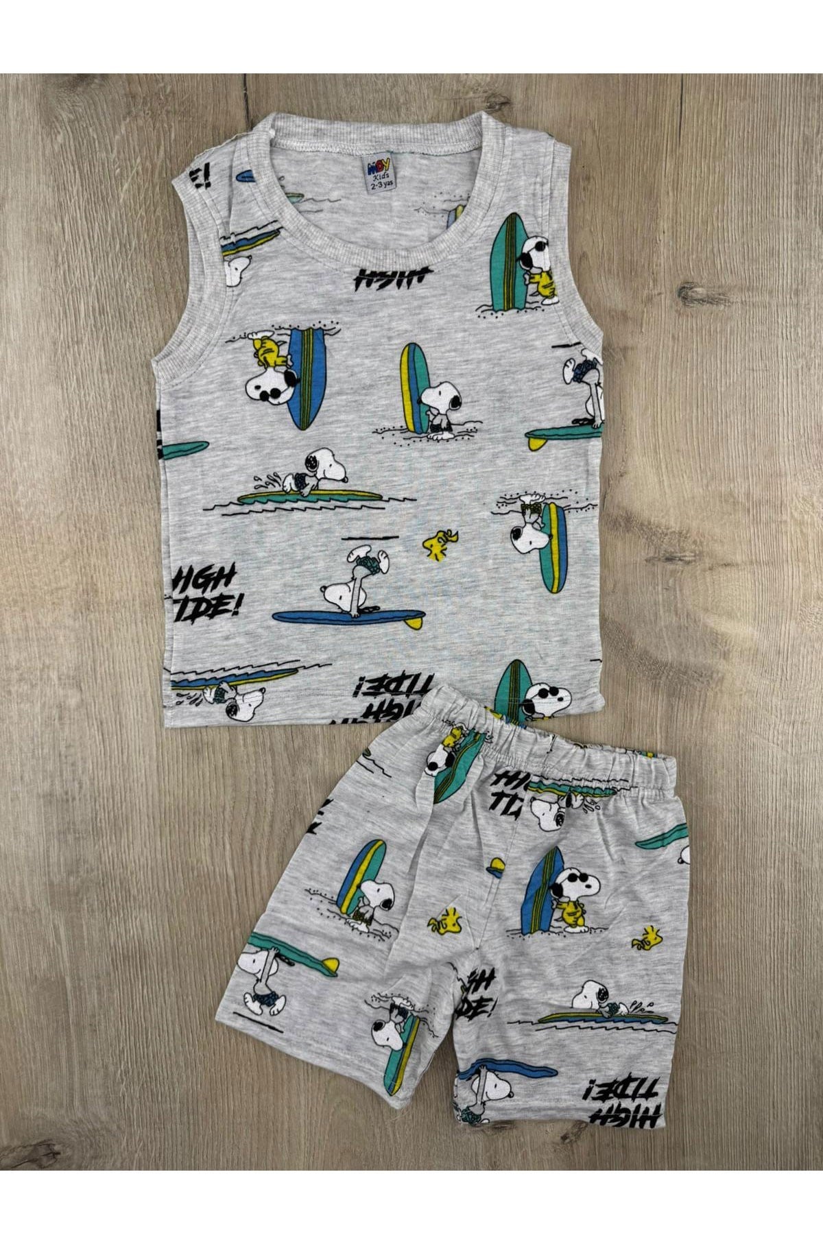 MDY (3-6Yaş) Snoopy Desenli Askılı Takım