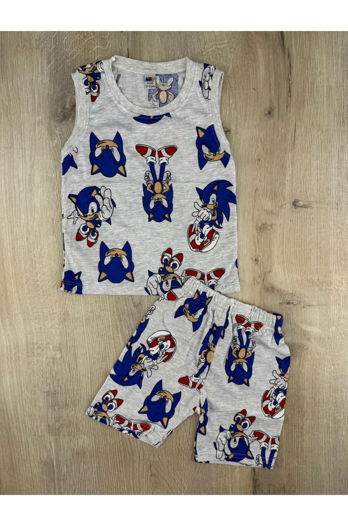 MDY (3-6Yaş) Sonic Desenli Askılı Takım