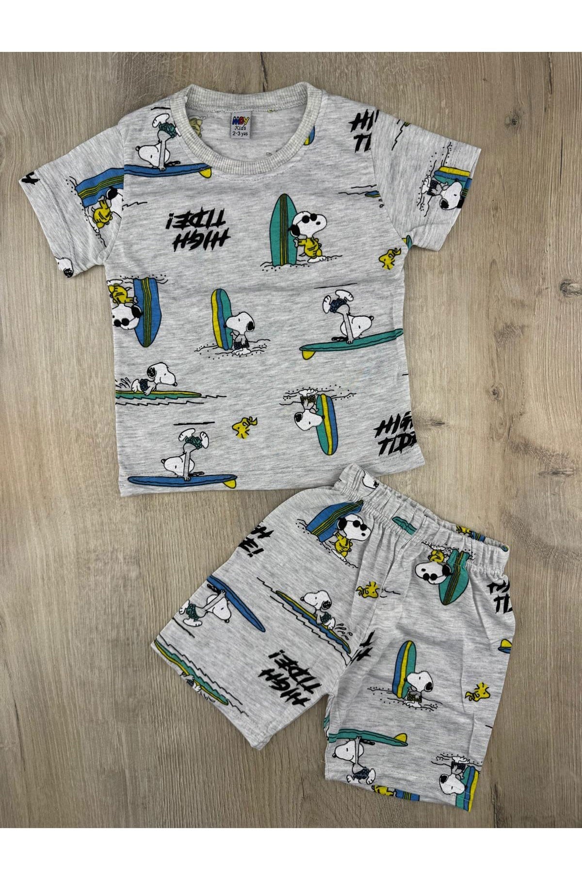 MDY-41 (2-6 Yaş) Snoopy Desenli Şortlu Takım
