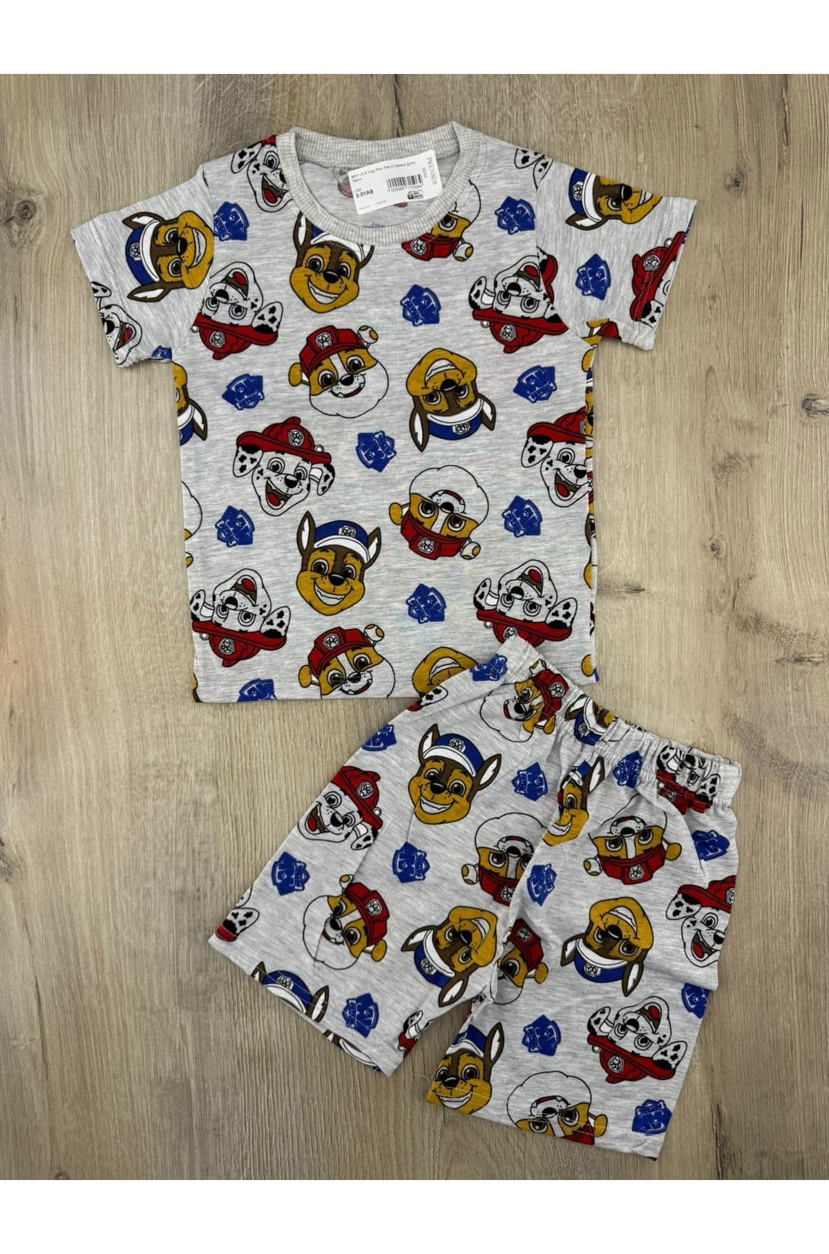 MDY-41 (3-6 Yaş) Paw Patrol Desenli Şortlu Takım
