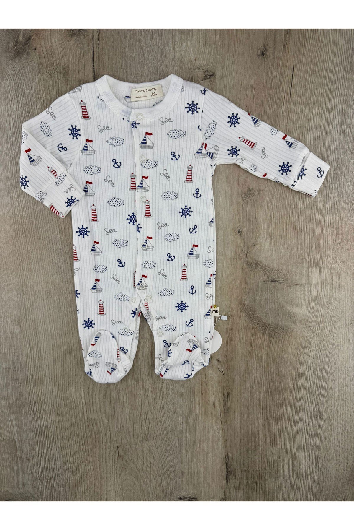 Murat Baby (0-3 Ay) Minik Çapa Desenli Tulum