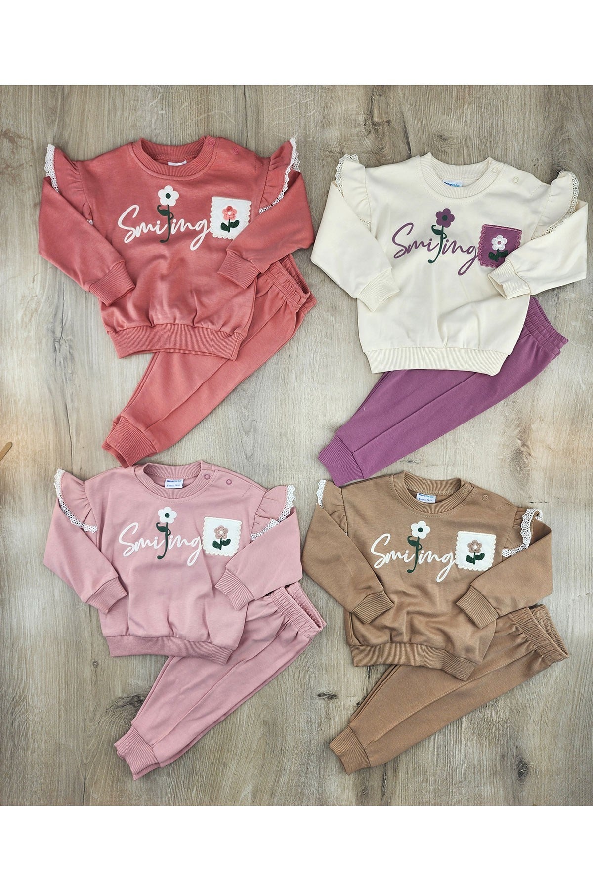 Nazar Bebe (9-24 Ay) 26691 Cep Çiçek Nakışlı Mevsimlik Takım
