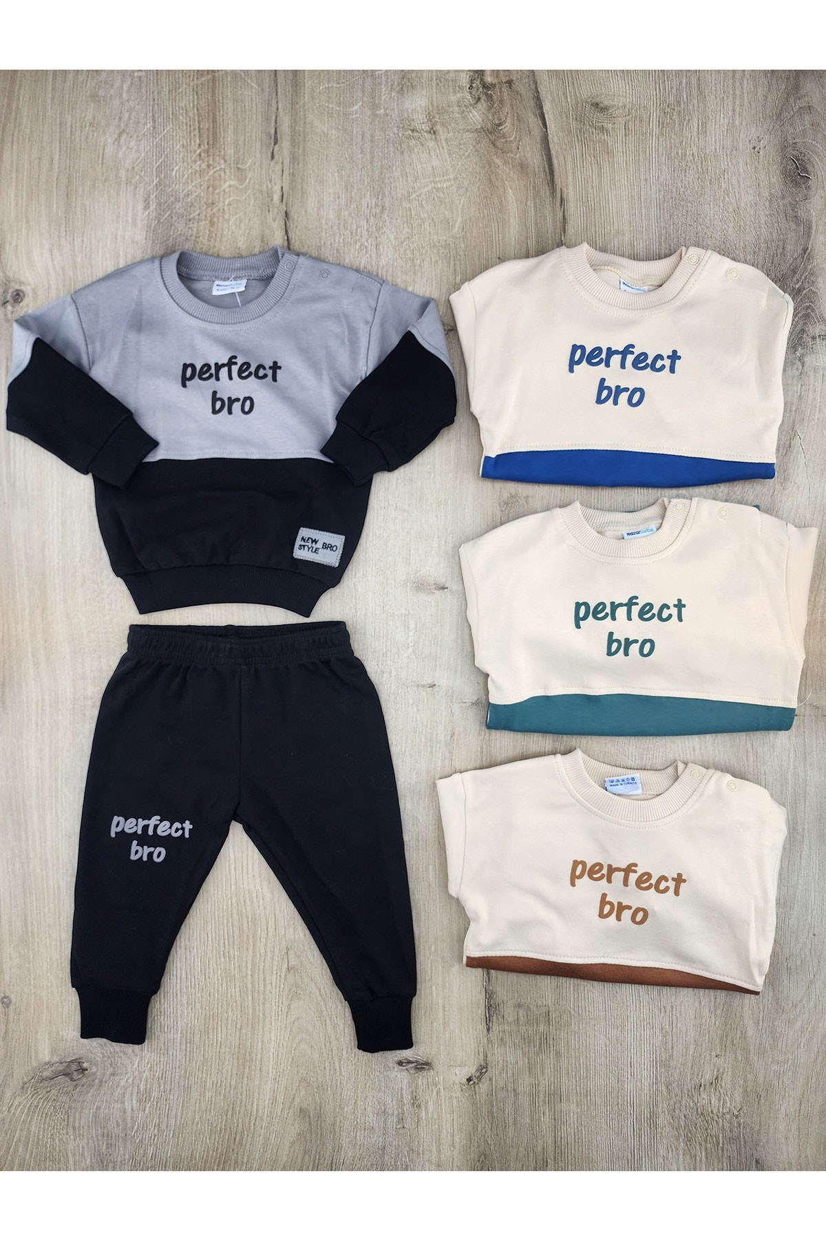 Nazar Bebe (9-24 Ay) 26799 Perfect Bro Desenli Mevsimlik Takım
