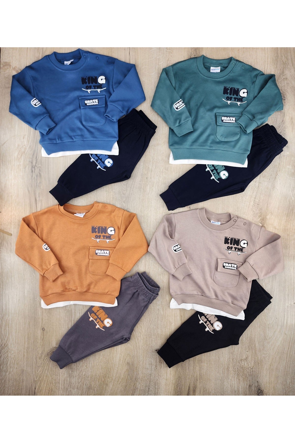 Nazar Bebe (9-24 Ay) 26820 King Skate Desenli Mevsimlik Takım