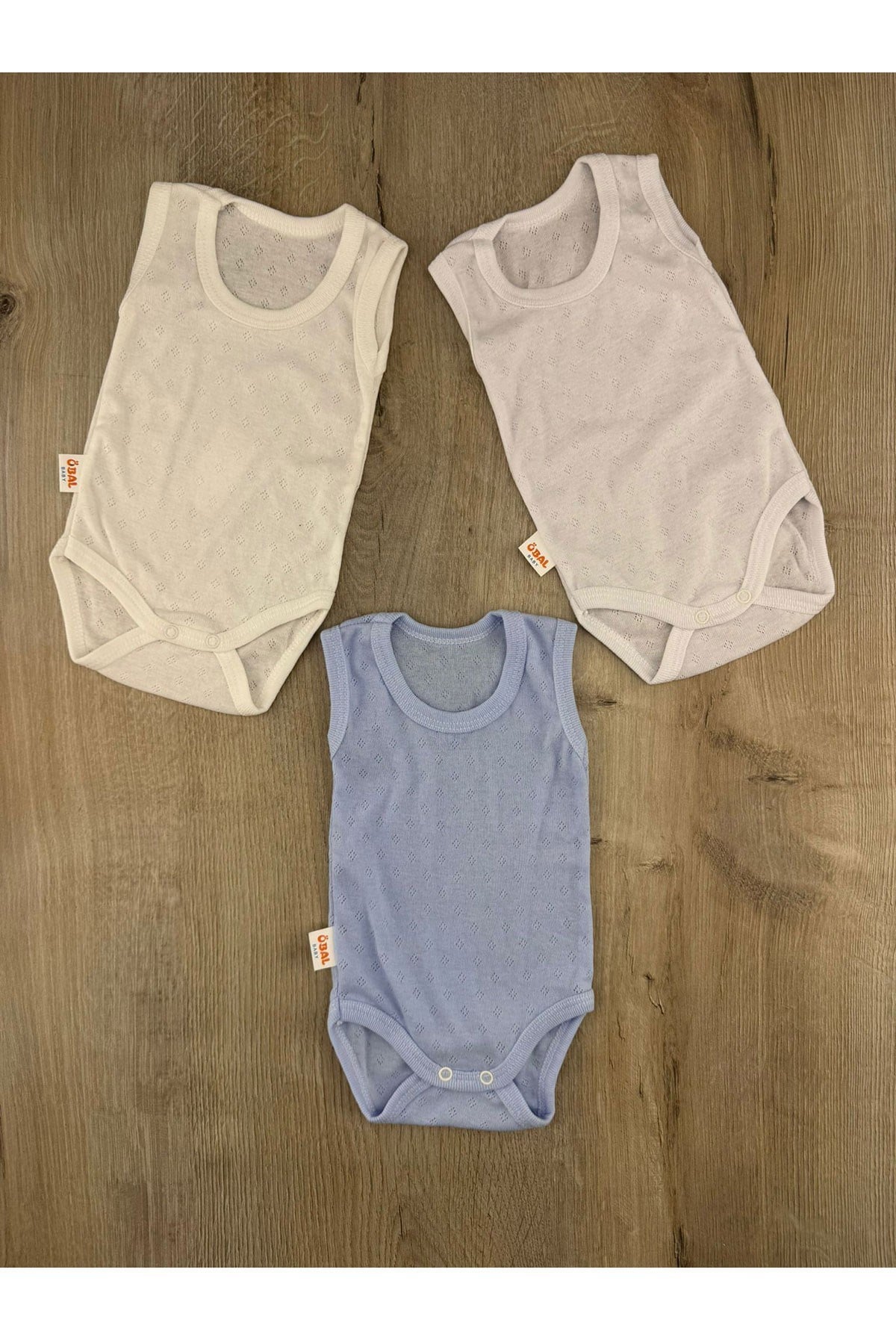 Öbal(1ay-3Yaş) Jakarlı Kalın Askılı Çıtçıtlı Badi