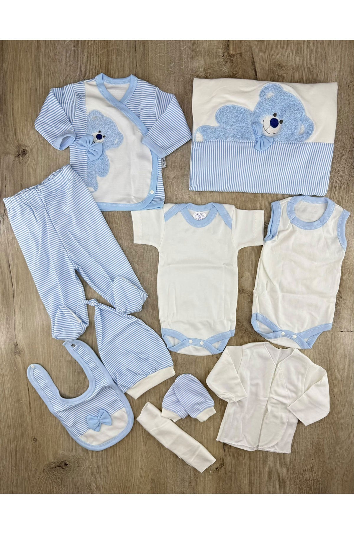 Zıpır (0-3 Ay) 598 Papyonlu Süzene Ayıcıklı 10 Lu Set
