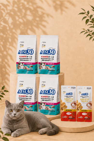 4'lü AIM30 STERİL YETİŞKİN KEDİ MAMASI BALIKLI, MULTİVİTAMİN HEDİYELİ