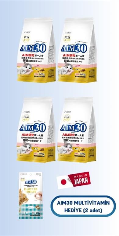 4'lü AIM30 YAVRU KEDİ MAMASI TAVUKLU