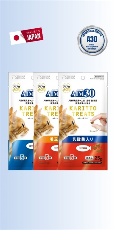 AIM30 Multivitamin 3'lü Avantajlı Paket Palamutlu, Hairball Control, Probiyotikli
