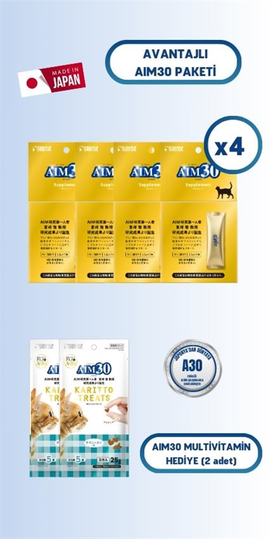 AIM30 SUPPLEMENT 4'LÜ AVANTAJLI PAKET MULTİVİTAMİN HEDİYELİ
