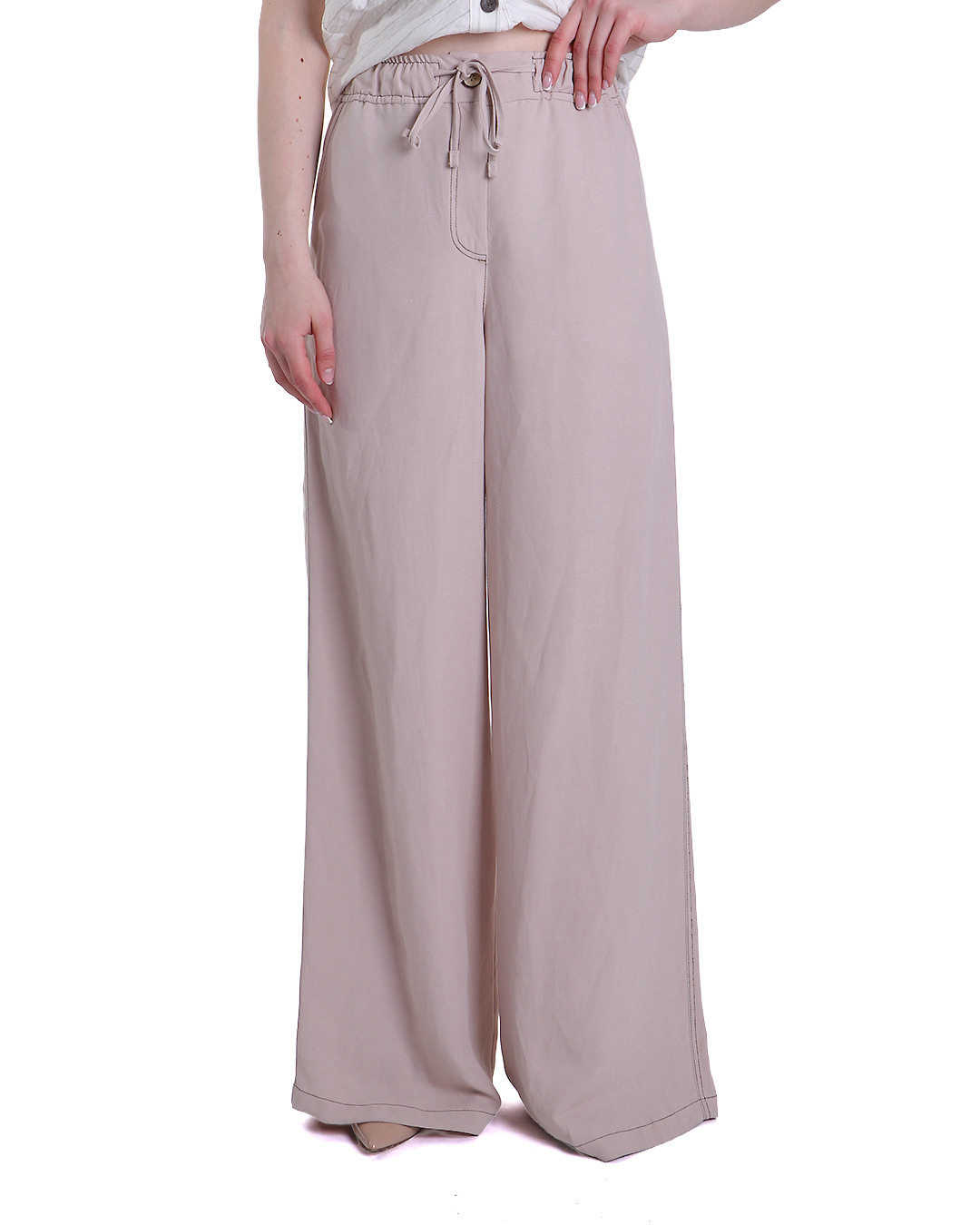 BELİ BAĞLAMALI GENİŞ PAÇA RAHAT KESİM PANTOLON