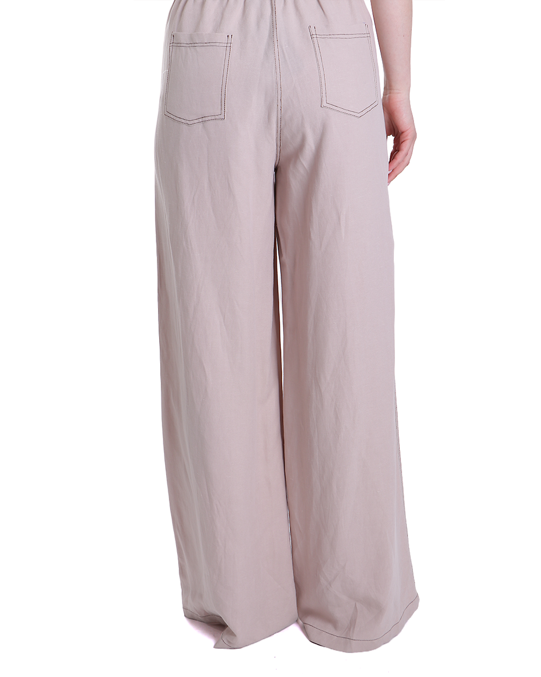 BELİ BAĞLAMALI GENİŞ PAÇA RAHAT KESİM PANTOLON
