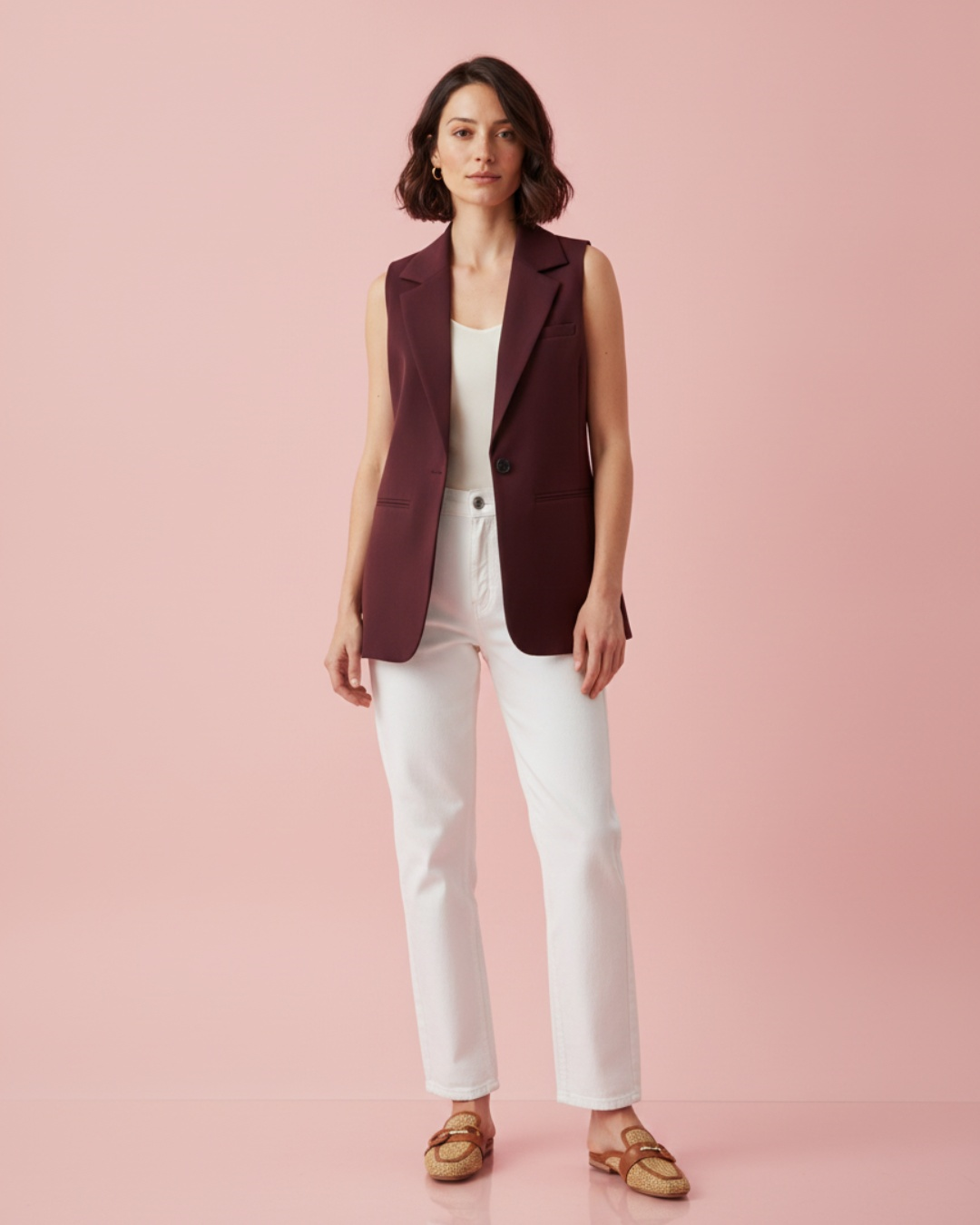 BLAZER YAKA KOLSUZ YELEK