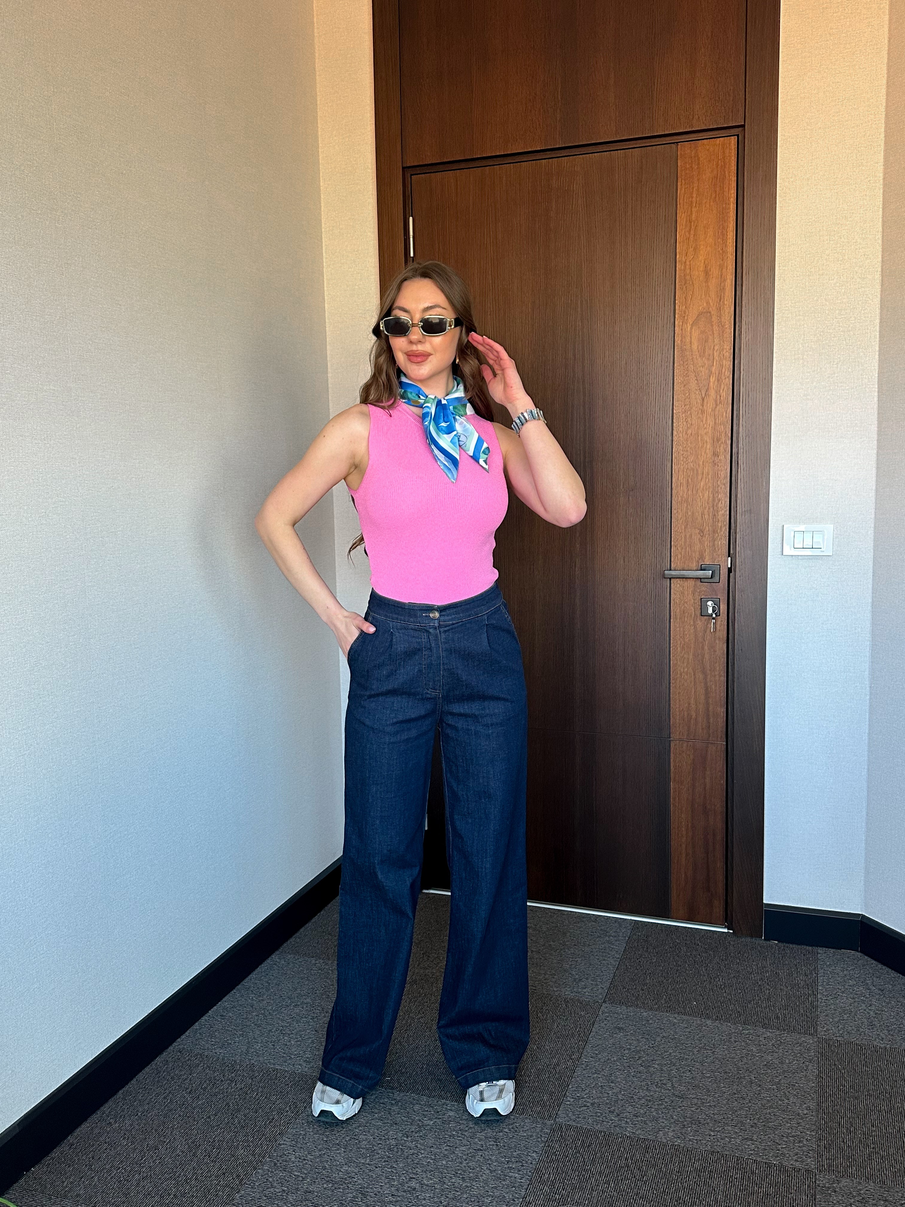 FİTİLLİ CROP SLİM FİT KADIN T-SHIRT