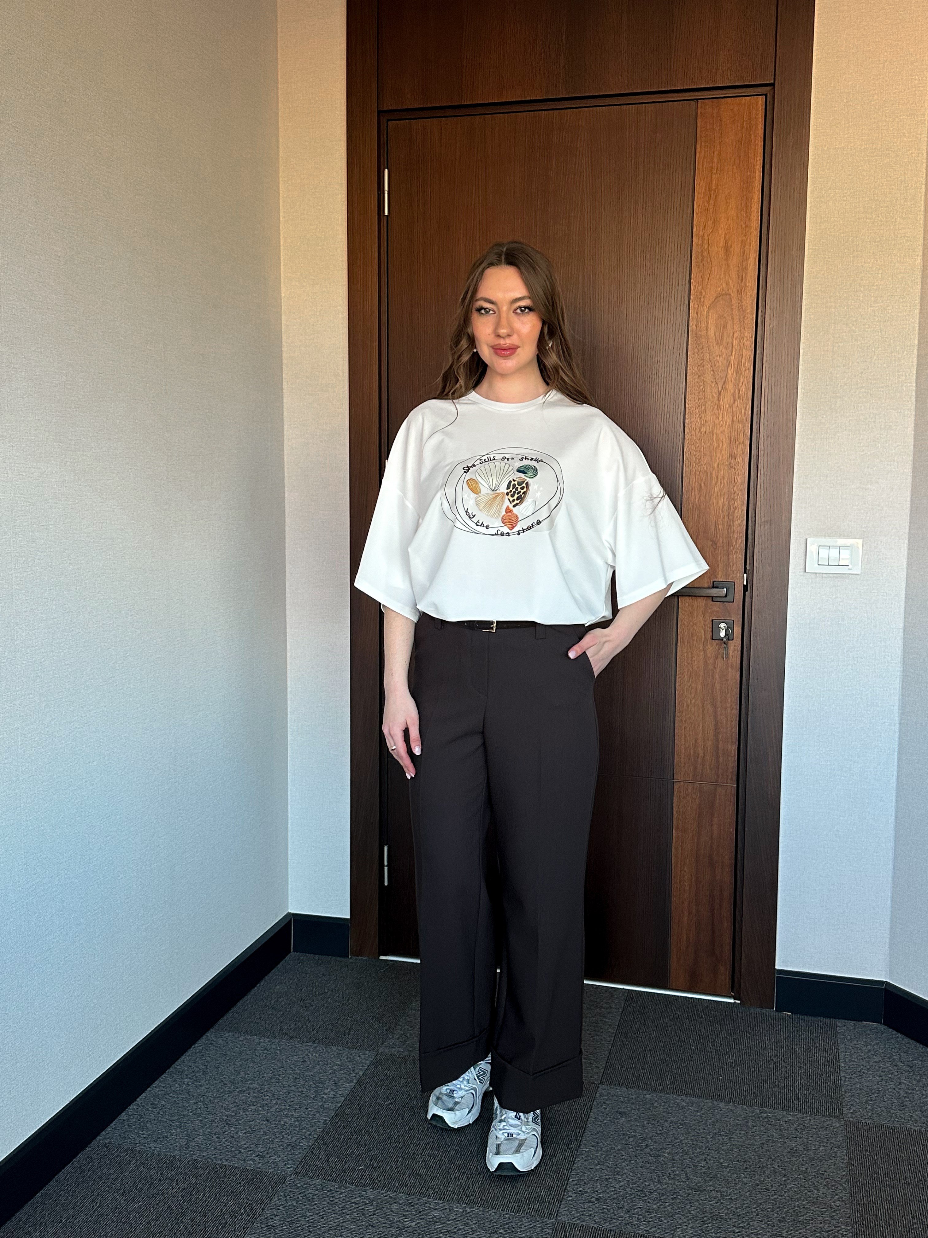 DENİZ KABUĞU OVERSIZE KADIN T-SHIRT