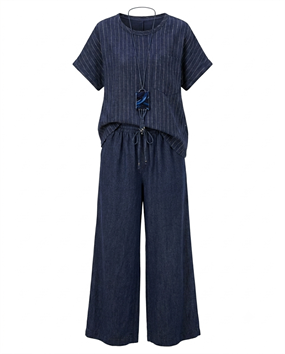 ÇİZGİLİ BLUZ VE PANTOLON TAKIM