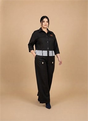 ÇİZGİLİ DETAYLI CEKET PANTOLON TAKIM