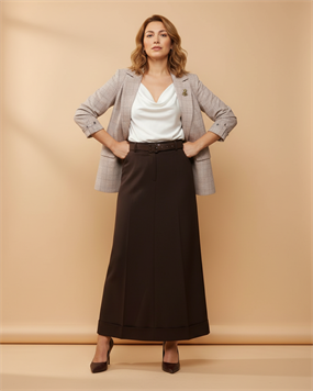 EKOSELİ METAL AKSESUARLI BLAZER CEKET