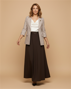 EKOSELİ METAL AKSESUARLI BLAZER CEKET