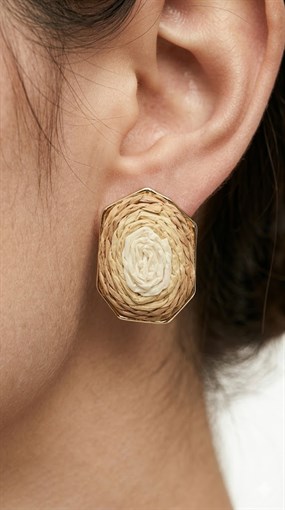 GOLD DETAYLI HASIR KÜPE