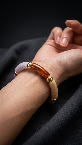 GOLD DETAYLI MULTİ RENK SOFT TOUCH BİLEZİK