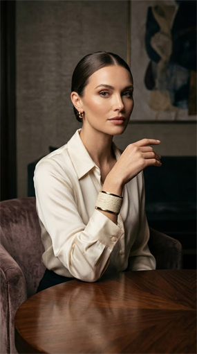 HASIRLI GOLD BİLEZİK