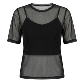 İÇİ ASTARLI FİLELİ T-SHIRT