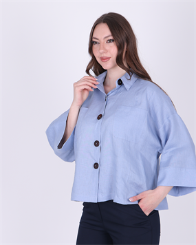 KETEN OVERSIZE GÖMLEK