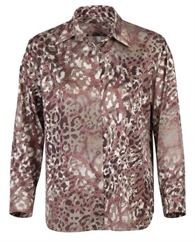 LEOPAR DESENLİ SATEN BLUZ