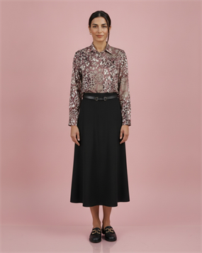 LEOPAR DESENLİ SATEN BLUZ