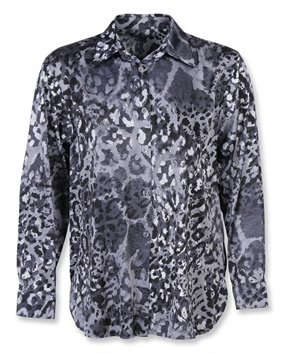 LEOPAR DESENLİ SATEN BLUZ