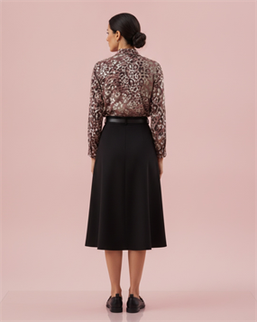 LEOPAR DESENLİ SATEN BLUZ