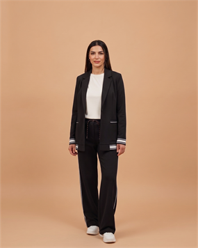 ŞERİT DETAYLI PANTOLON CEKET TAKIM
