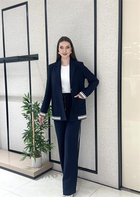 ŞERİT DETAYLI PANTOLON CEKET TAKIM