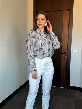 YAZLIK DESENLİ KADIN GÖMLEK