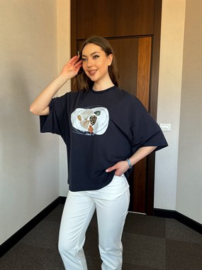 DENİZ KABUĞU OVERSIZE KADIN T-SHIRT