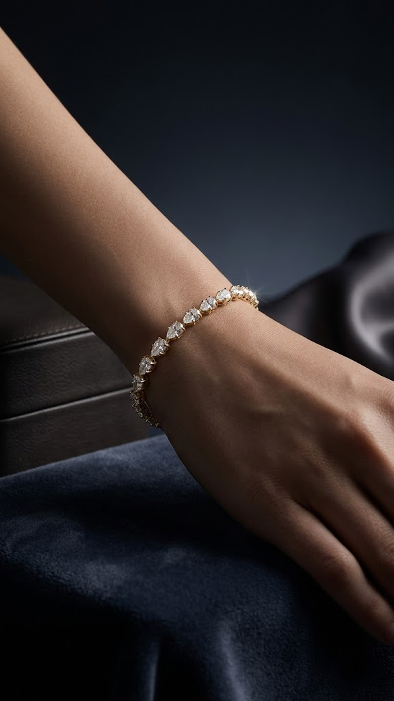 LUXE PEAR DROP SERİSİ ALTIN KAPLAMA TASARIM BİLEKLİKPerzoni