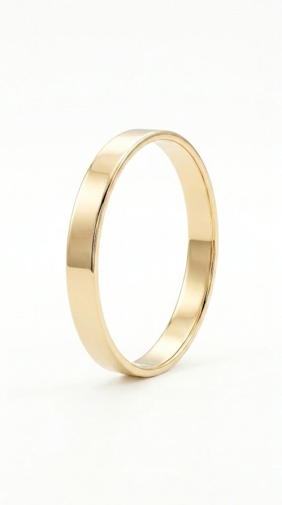 MİNİMALİST GOLD PLATED SADE ALYANS YÜZÜKPerzoni